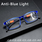 Anti Blue Light Glasses Progressive Multifocus Square Classic Reading Glasses