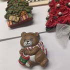 Lot Of 9 Vintage - Modern Costume Brooches Christmas Snowman  Santa  Tree Etc