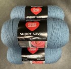 Red Heart Super Saver Country Blue Yarn - 3 Pack Of 198g 7oz - Acrylic - 4 Me   