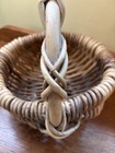 Vtg Hand Woven Willow Gathering Basket Rustic Primitive Farmhouse Cottagecore