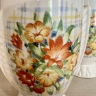 Cute Matched Pair Of 6 In  Vintage   Winged Urn-style 50 s Floral Vases