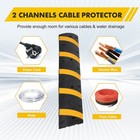 2 Pack 6ft Rubber Speed Bump 2 Channel 25000 Lbs Load Heavy Duty Speed Humps