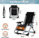 Naizea Outdoor Padded Lawn Recliner Zero Gravity Chair Folding Chaise Chairs mat