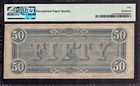 1864  50 Confederate States Of America Note Havana Ctft Ct-66 Pmg Au 50 Epq