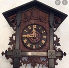 Antique Railroad Cuckoo Clock - Small Finials   Completely New  Hard Wood 