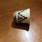 Acoma Pueblo Handmade Pottery Thimble Black White Geometric Signed  ching 