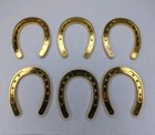 Horseshoe Lot Of 10 Gold Tone Metal 3  Horseshoes
