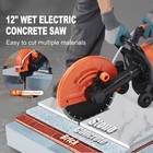 Uimoso 12   Electric Concrete Saw Wet dry Saw Cutter With Water Pump And Blade