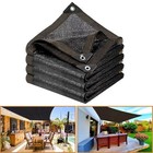 90  Black Sunblock Shade Cloth Taped Edge With Grommets Uv Resistant Shade Net
