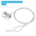 2pcs Laptop Cable Lock 4 Ft Security Cable Combination Lock Pc Computer Notebook