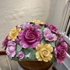Royal Albert Old Country Roses Porcelain Flower Basket Centerpiece