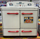 Marx Metal Stove  Retro Tin Metal Oven Range  Vintage Child s Kitchen Play Toy