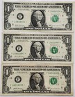  1 Bill 2017a Series One Dollar Bill Star Note Lot Of  3  Frb  f  Atlanta  Ga