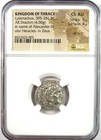 Lysimachus Alexander Silver Ar Drachm Thrace 305 Bc - Ngc Choice Au - 5 5 Strike