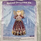 Sunrise Safety Pin Bead Birthstone Angel Ornament Kit Feb  Amethyst Makes 4 Nos