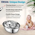 Cat Water Fountain Stainless Steel  2l Pet Fountain For Cats Inside  Dog Wate   