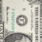 1999-f  1 Bill Error Offset Printing Federal Reserve Note Bu Unc Uncirculated