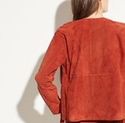 Vince Brown Suede Women Blazer Jacket Size M