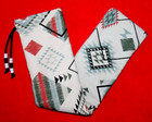 Native American Design  Small  Cotton Flute Bag By Nazbok  Lined  20 5  X 4 5 