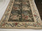 Vintage Needlepoint Tapestry Handstitched Wool Rug wall Hanging Floral 46x70