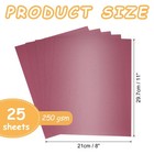 25 Pcs Shimmer Cardstock Paper  8 X 11 Inch Wine Red Shimmer Paper Sheets