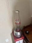Coca-cola Lighted Coke Bottle Bubbler Lamp Display  Clear silver red