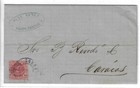 Venezuela  1874  Scott 047 In Cover  Postmark Pto  Cabello To Caracas  Ebv951
