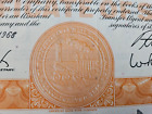 Vintage 1950s Pennsylvania Railroad Company Stock Certificate - Orange