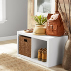 Better Homes 2 Cube Storage Organizer Wood Bookshelf Display Shelf white Texture