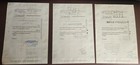 Three Vintage Stock Certificates From The Pennsylvania Railroad Company  1960s