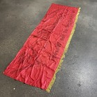 Vintage 40s 50s Cadillac Advertising Banner Red Silk satin Fringe 41x116 Rare