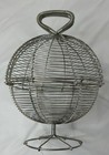 French Wire Egg Basket Vintage Country Farmhouse With Handles