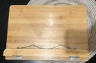 Bamboo Book Stand Cookbook Holder Tablet Device Recipe Adjustable Angle Wood