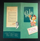 Vintage Original 1950s Bob Big Boy Menu  Fry Bag match Box   2 Leftvery Rare  