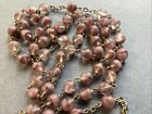 Vintage Catholic Religious 21    Glass Frosted Lavender Rosary Beads   440