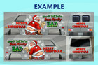 White Toner 1 64 Waterslide Decal For Super Van Christmas Santa s Naughty List