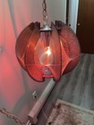 Vtg Mid Century Modern String Art Hanging Lamp Swag Light Mcm Works Secon Style