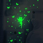 Glow In The Dark Fairy Wall Decals Butterfly Wall Stickers Princess Room Decor 