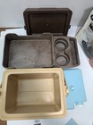 Vintage Gott Tote 6 Console Cooler Arm Rest Cup Holder With Box Rare  Brown Tan