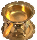 Beautiful  Vintage All Brass Hand Made Korean Liquid Fuel  Cooking Set