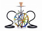 Large Double Hose Acrylic Cartoon Hookah Water Pipe Shisha With Windproof