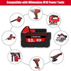 2 Pack 9 0ah For Milwaukee M18 18v Lithium Extended Capacity Battery And Charger