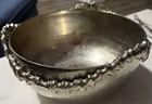 Martha Stewart Halloween Decorative Bowl Skeleton Design Silver Seasonal Decor