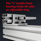 80 20 6423 3d Printed 10 Series 4 Slot Mount Black Linear Bearing With Brake Kit