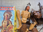 3 Vtg Marx Jane   Johnny West cherokee  W many Accessories Tack Lot boxes More