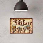 Funny Garage Decor Humor Man Cave Bar Signs group Therapy vintage Metal Tin Sign