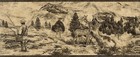 Country Deer Wood Creek Fishing Toile Wildlife Outdoor Lodge Wallpaper Border