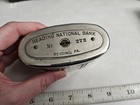Vintage Reading Pa National Bank Advertising Metal Coin Bank