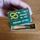 Speedball Linoleum Cutters No 4131 Wooden Handle   4 Blades Printmaking