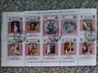 4 Yemen Stamp Sheets - 2x5 - Used - All Different